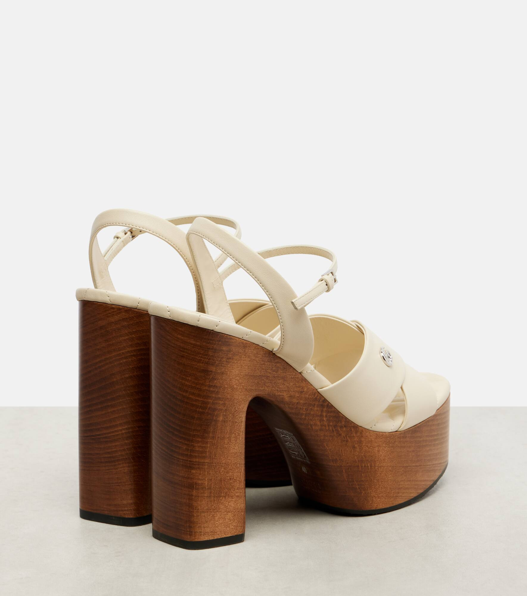 Double G leather platform sandals - 2
