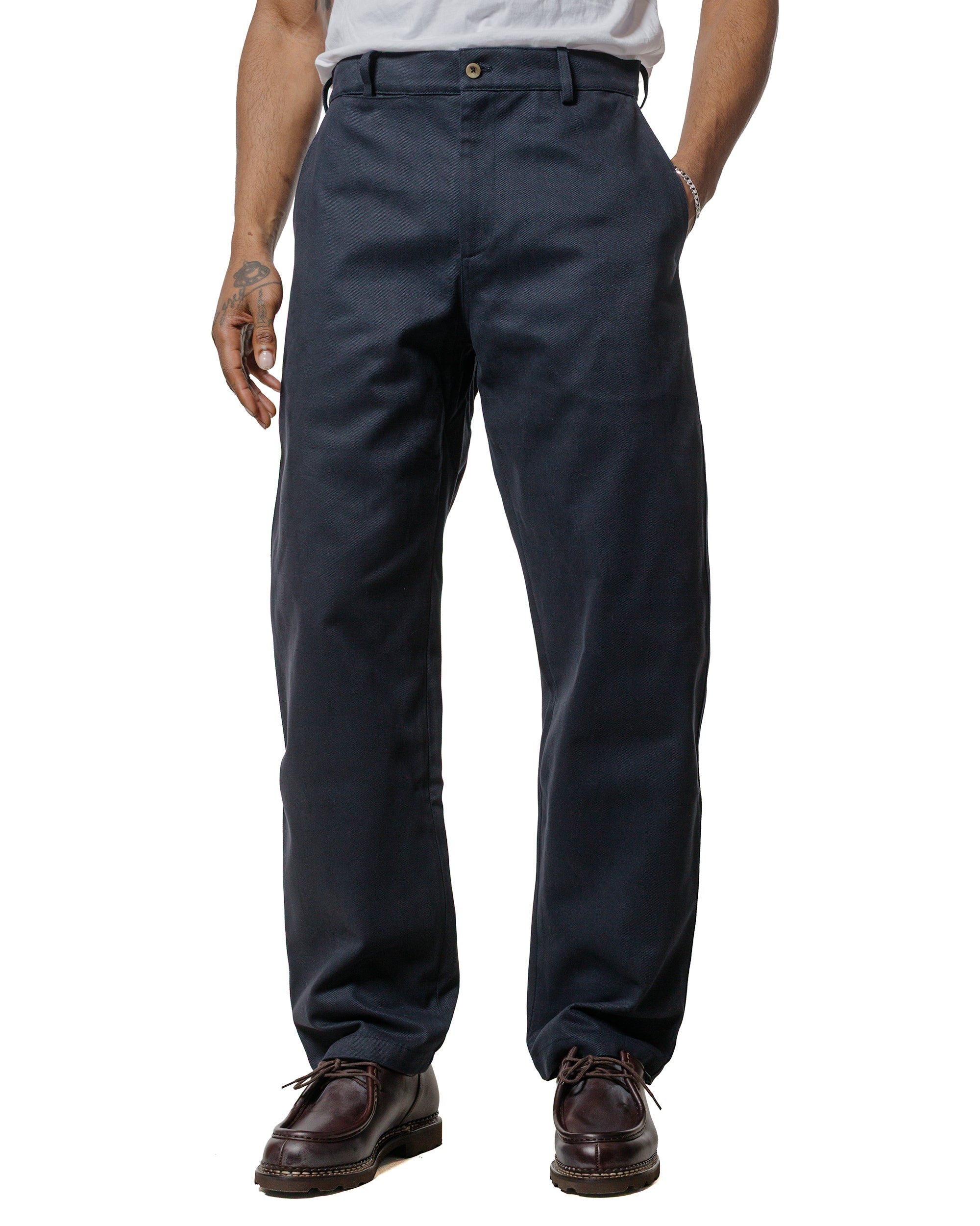 Balloon Trousers Heavy Cotton Drill Dark Navy - 2