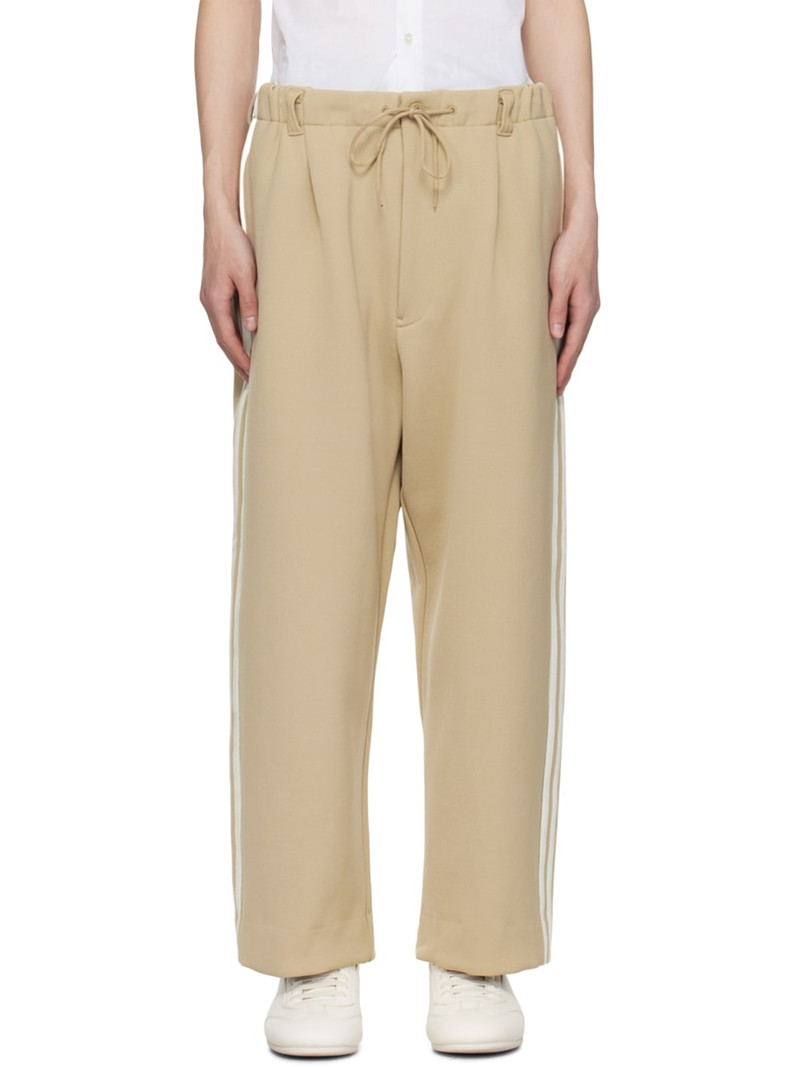 Taupe 3 Stripes Sweatpants 1