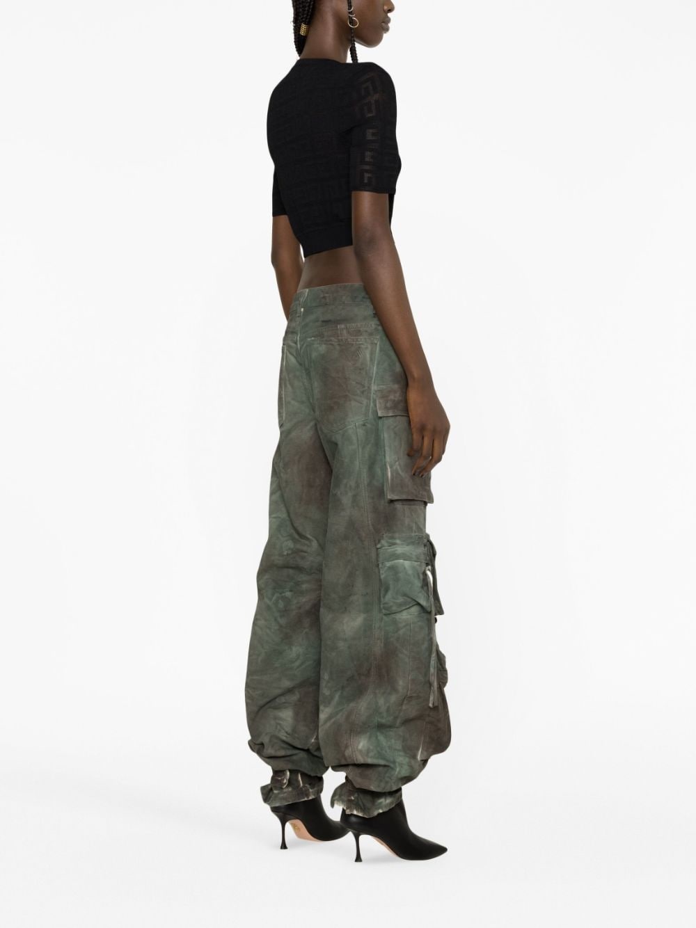 camouflage cargo jeans - 4