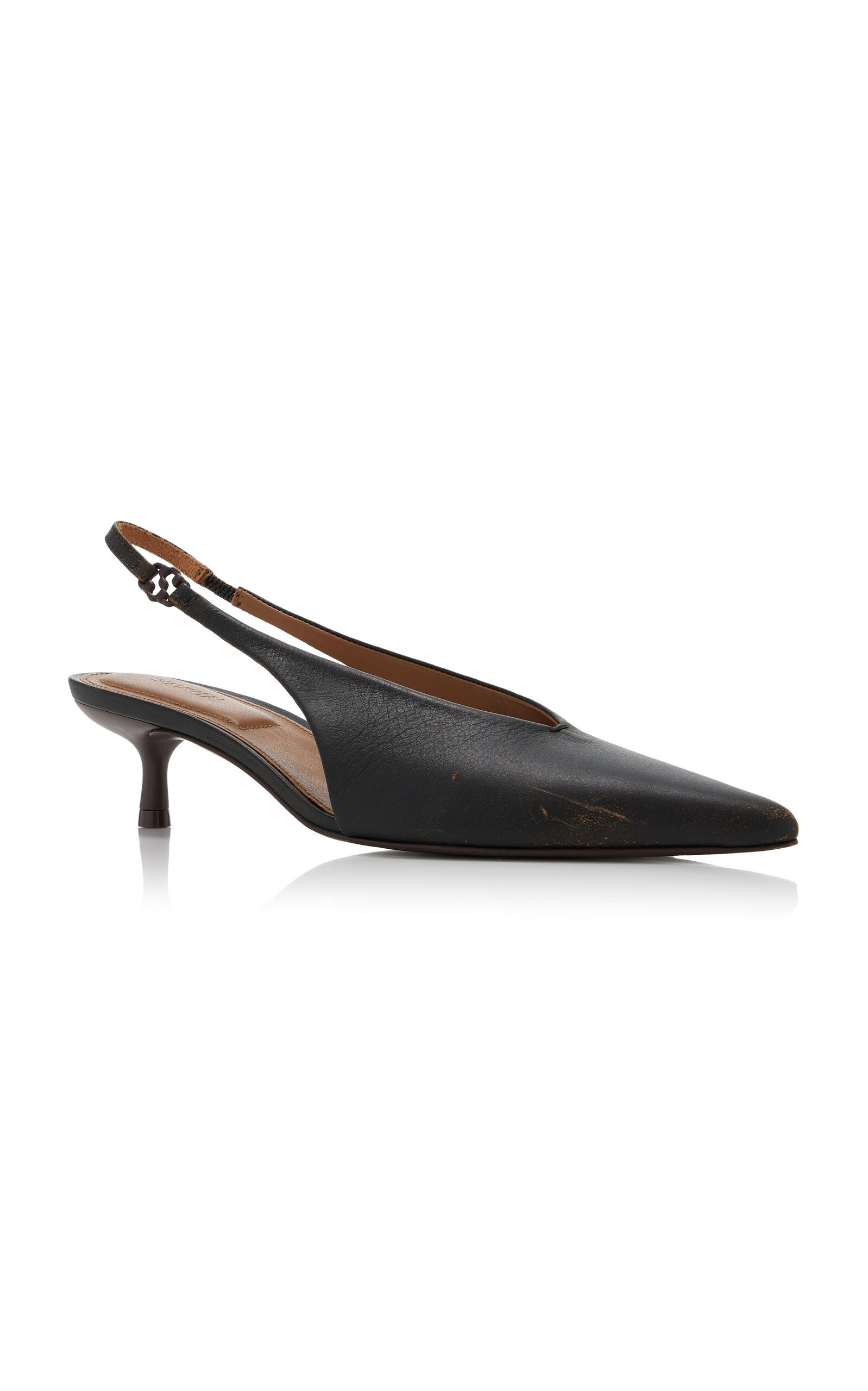 Sylvie Leather Slingback Pumps brown - 4