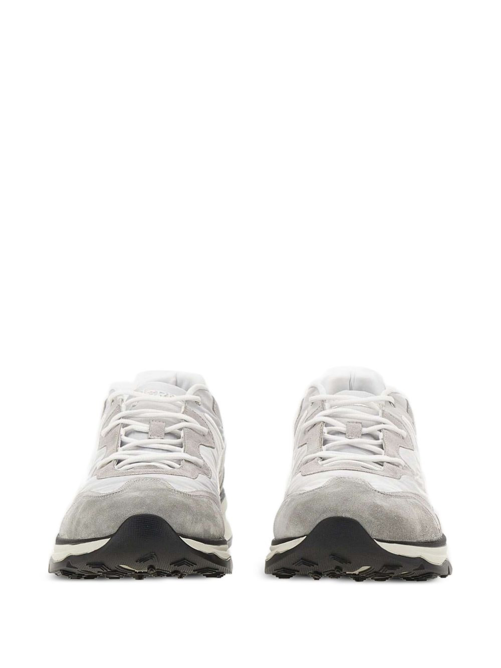 suede-panelled lace-up sneakers - 5