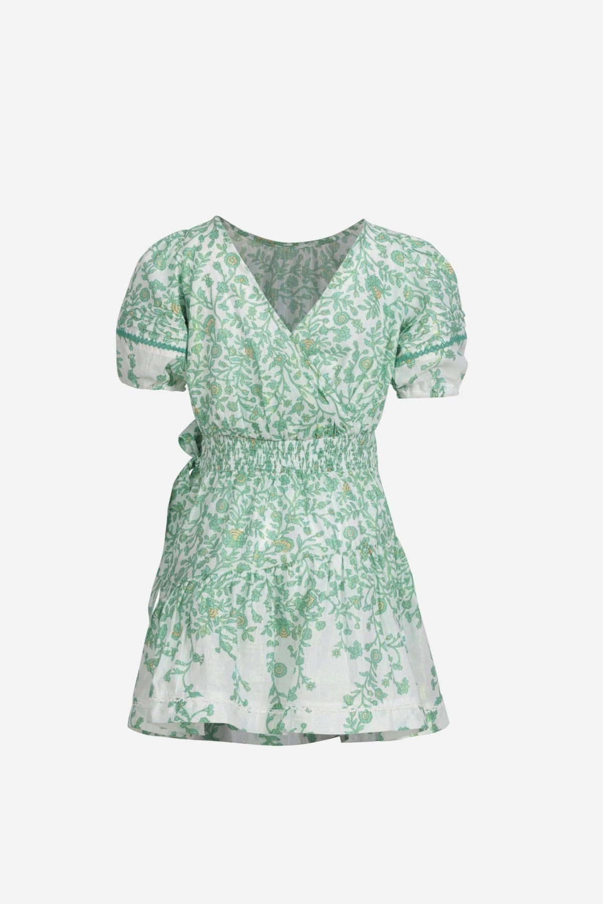 Mini Dress Chantal for girls - Green Lazuli - 1