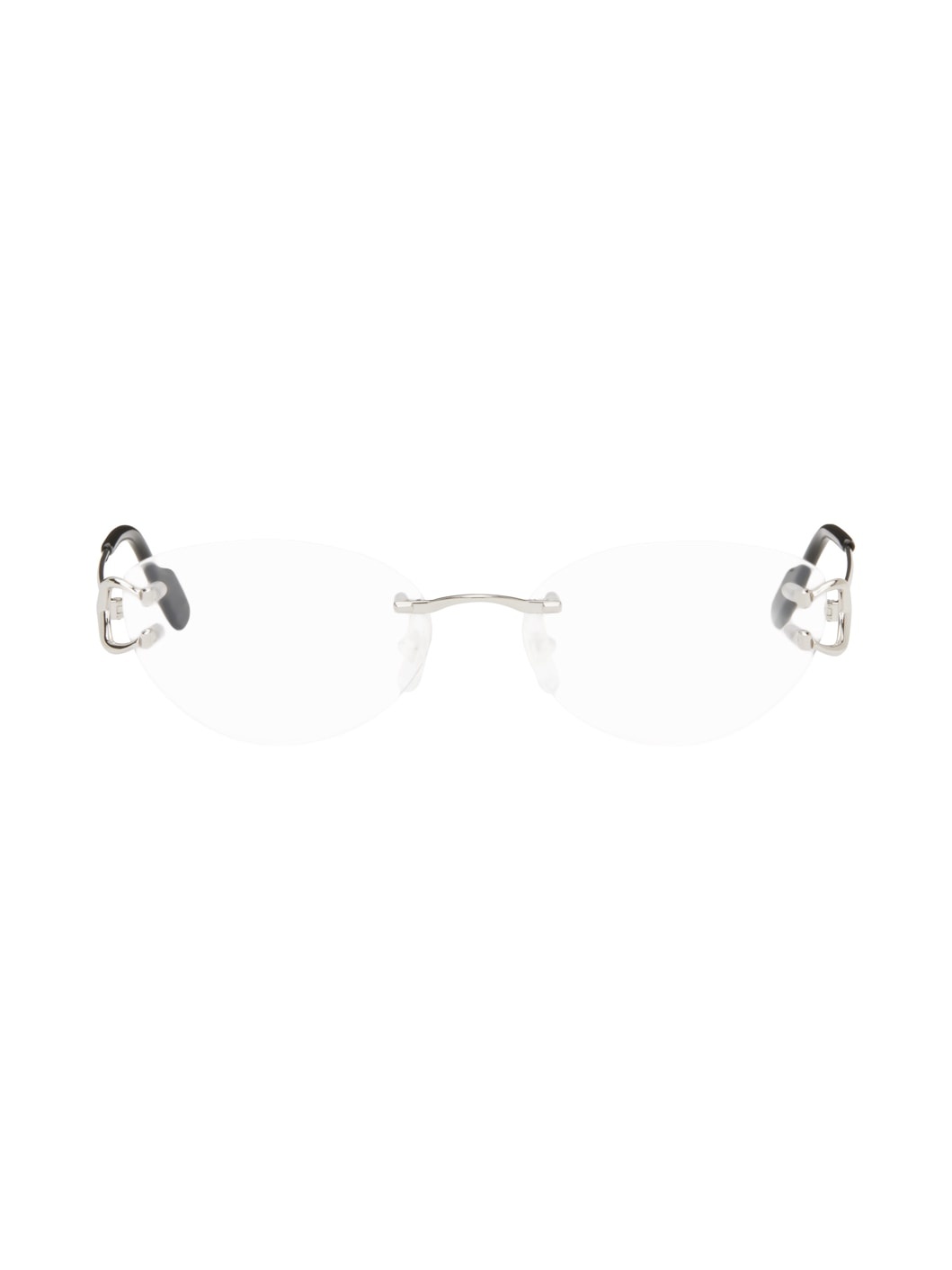 Silver Oval Glasses - 1