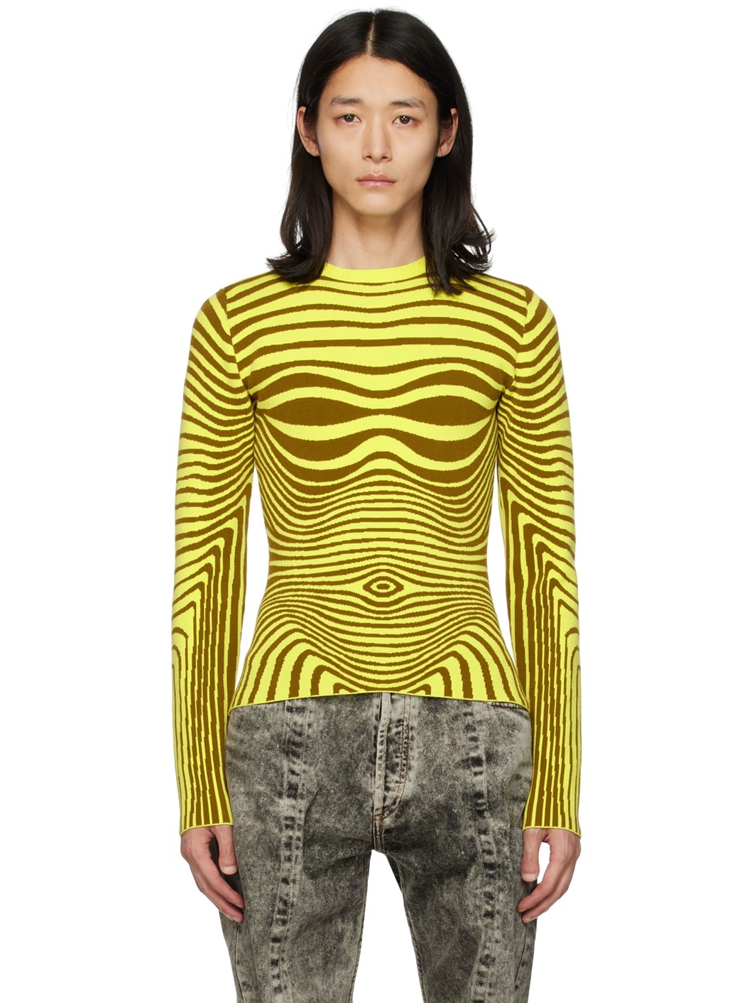 Green Body Morphing Sweater - 1