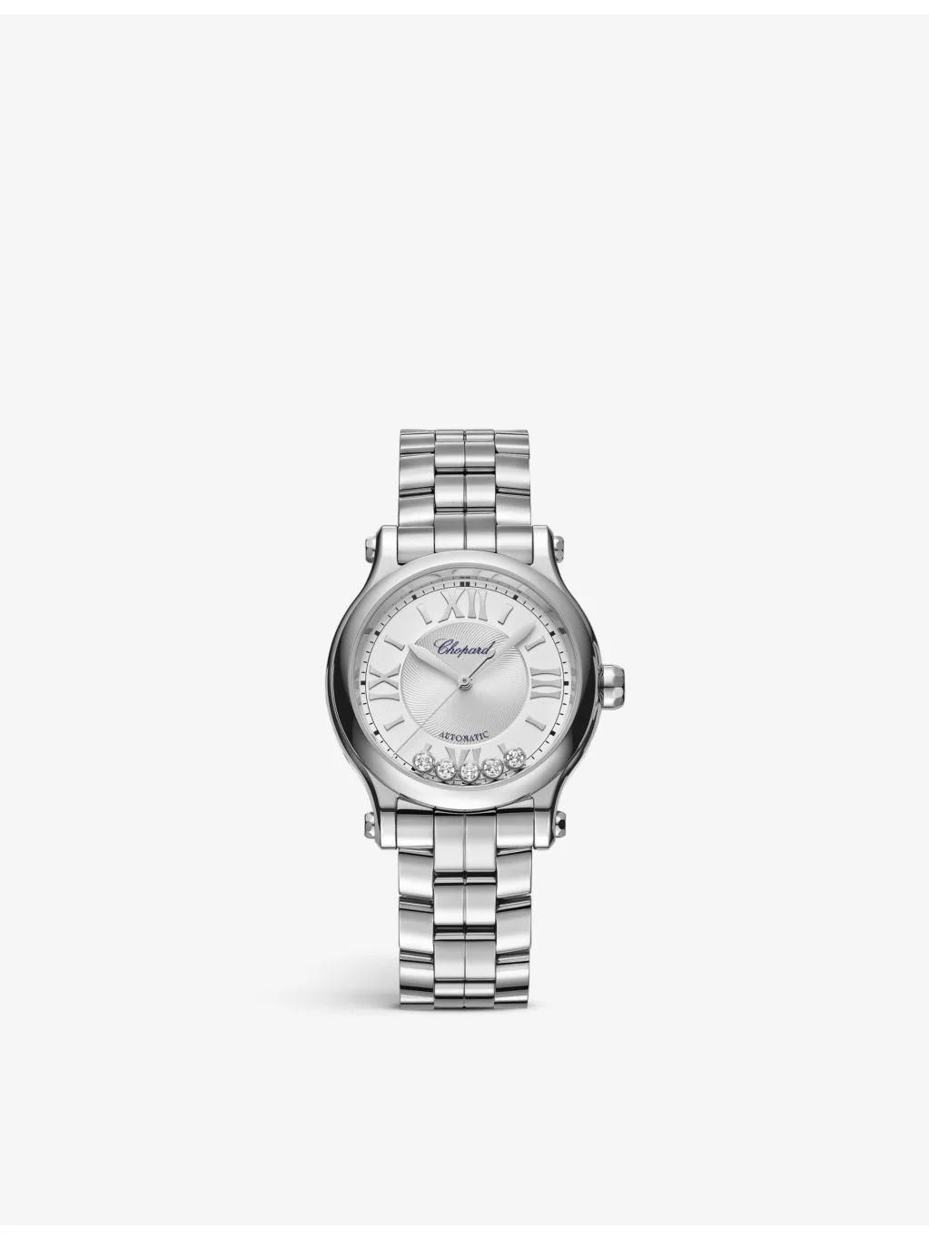 278608-3002 Happy Sport stainless-steel and 0.25ct diamond self-winding mechanical watch - 1
