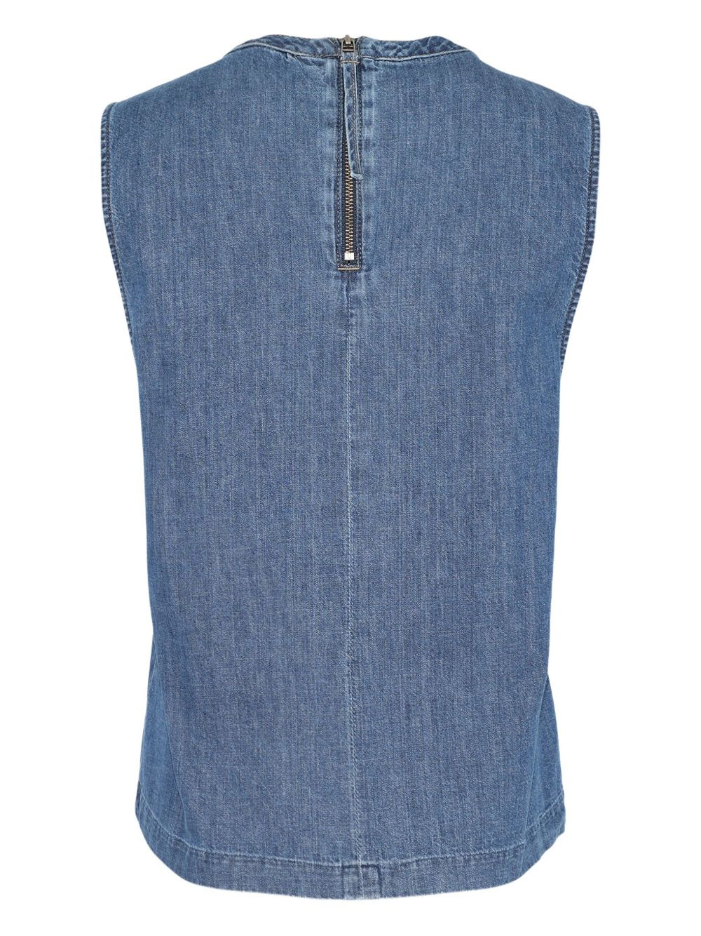 denim pocket top - 2