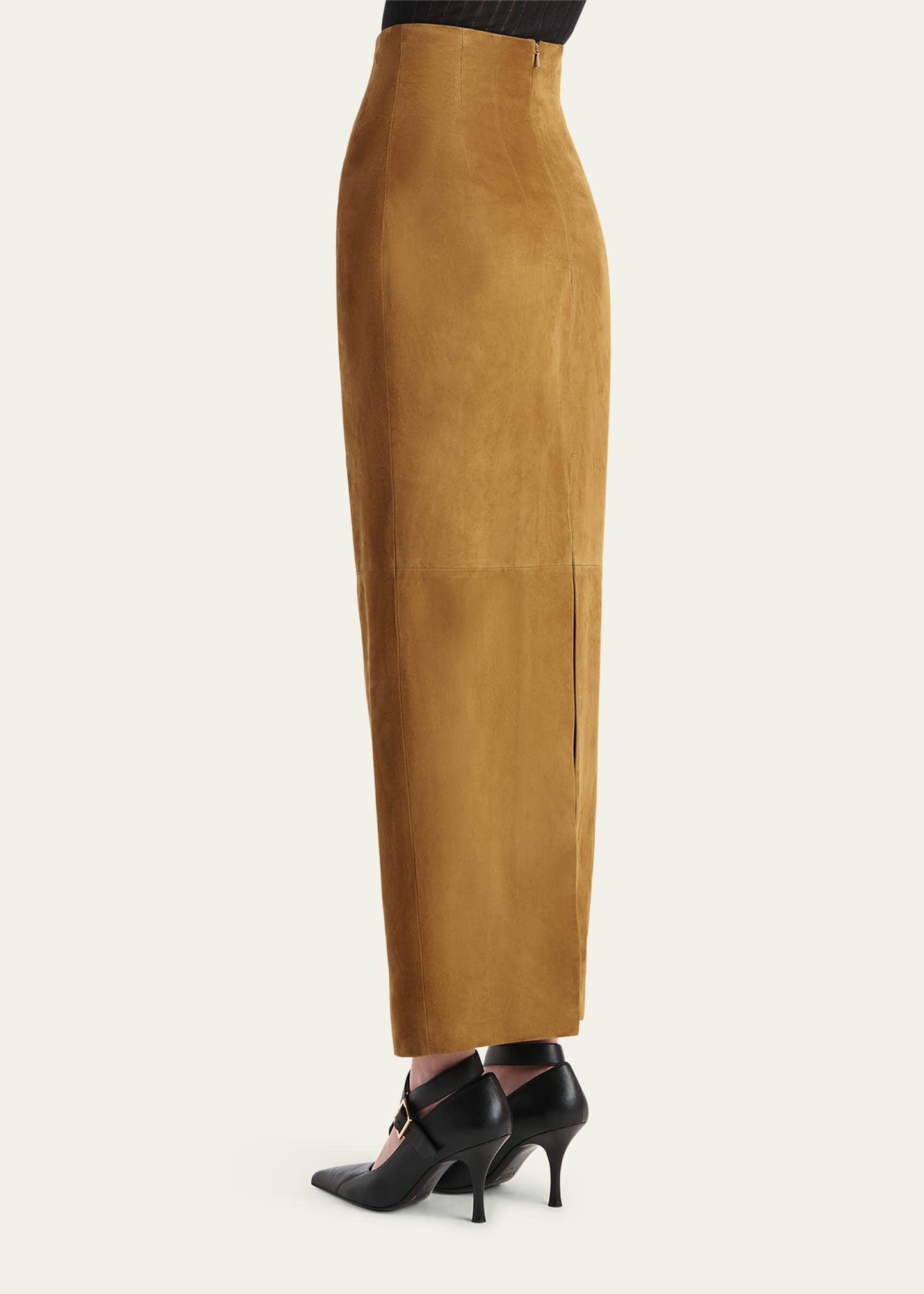 Loxley Long Pencil Leather Skirt - 3