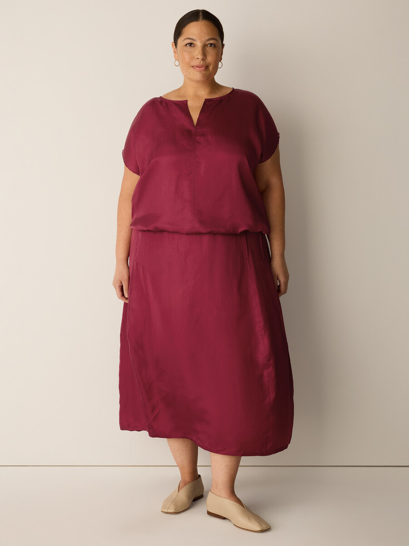 Lightweight Satin Shimmer Lantern Skirt 6