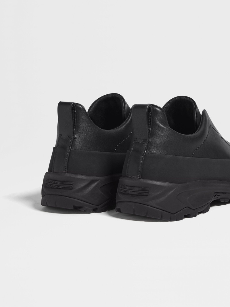 ZEGNA BLACK LEATHER TRIPLE STITCH™ MONTE SNEAKERS outlook