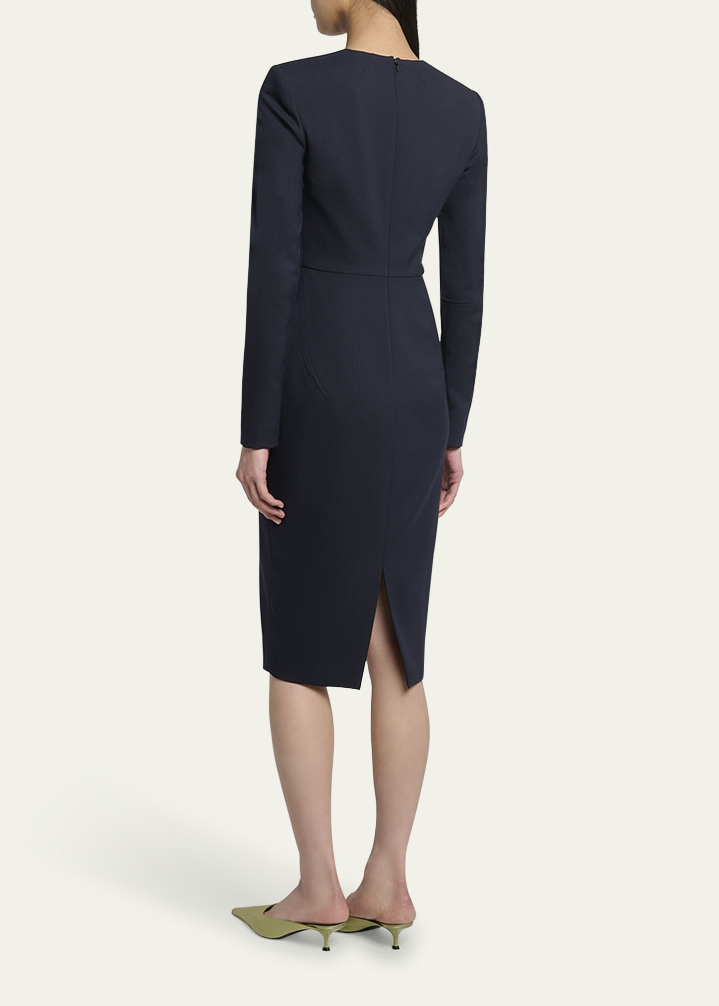 Bodycon Bi-Stretch Crepe Midi Dress - 3