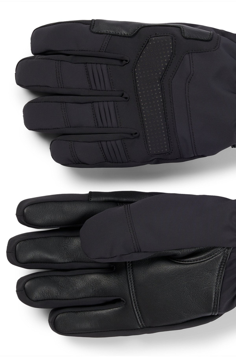BOSS BOSS X PERFECT MOMENT MIXED-MATERIAL SKI GLOVES WITH LEATHER outlook