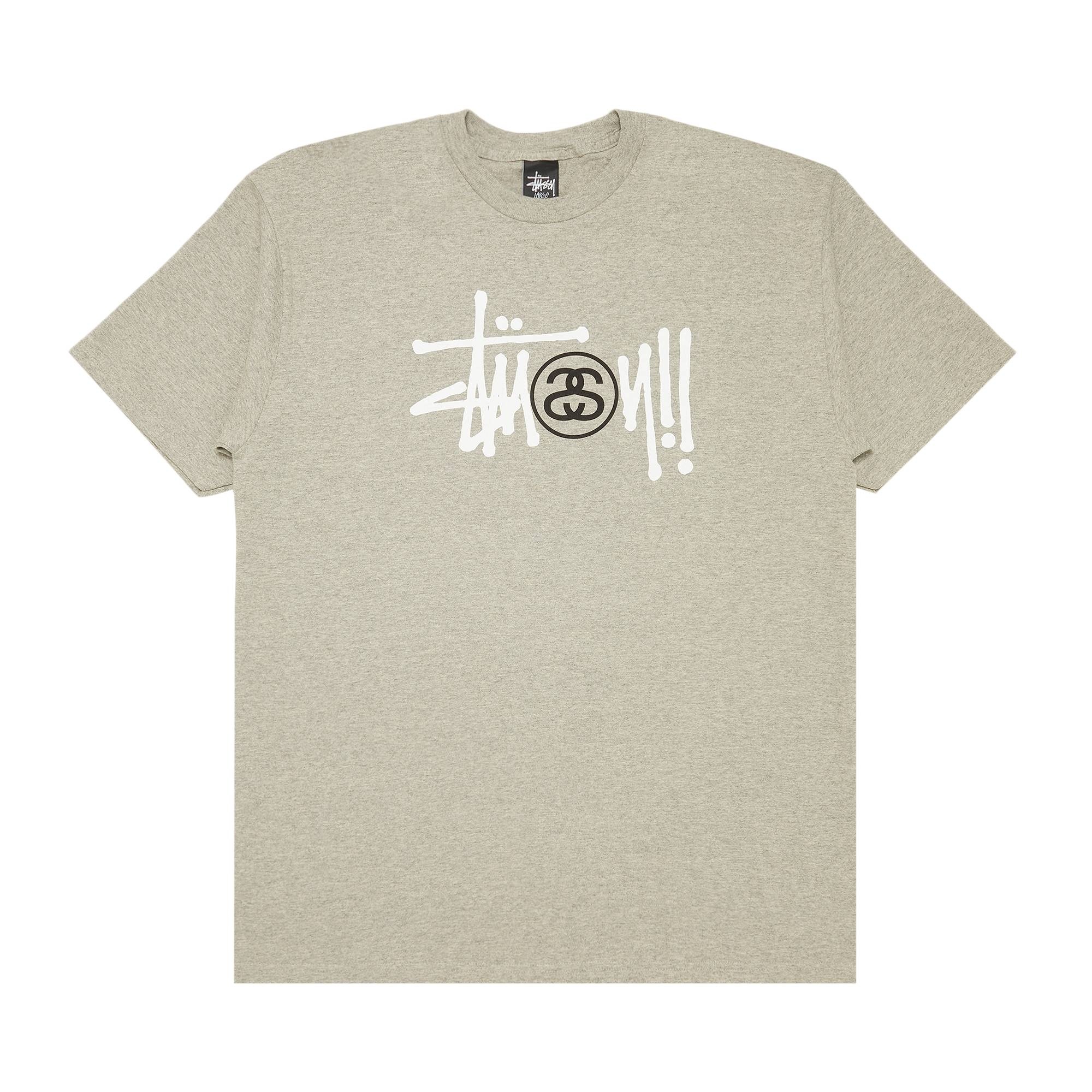 Stussy Basic Logo SS Stock Tee 'Grey Heather' - 1