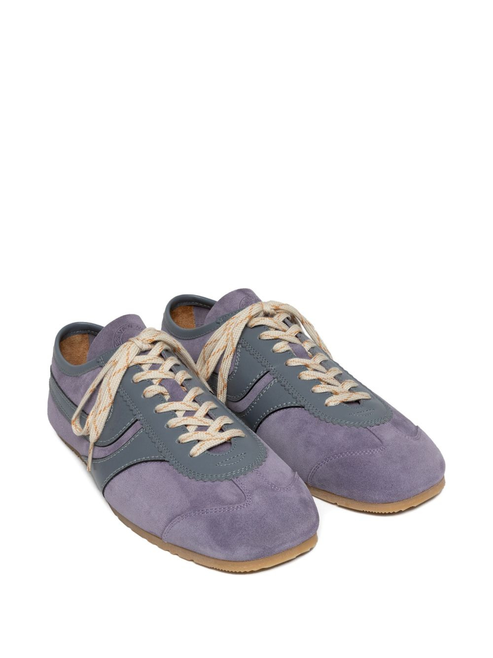 suede-panelled sneakers - 2