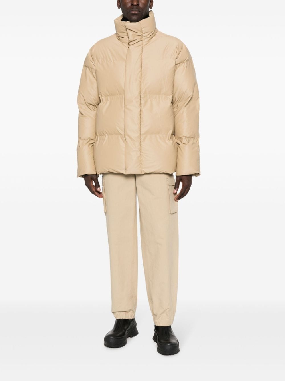 funnel-neck padded jacket - 2