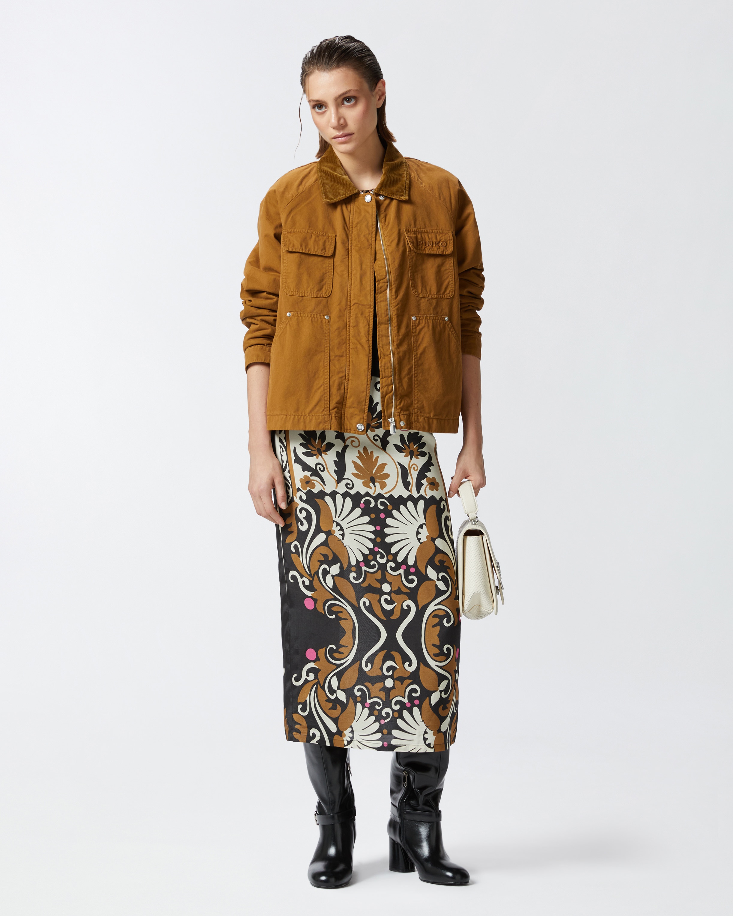 LONG FLORAL-PRINT SKIRT WITH SLIT - 2