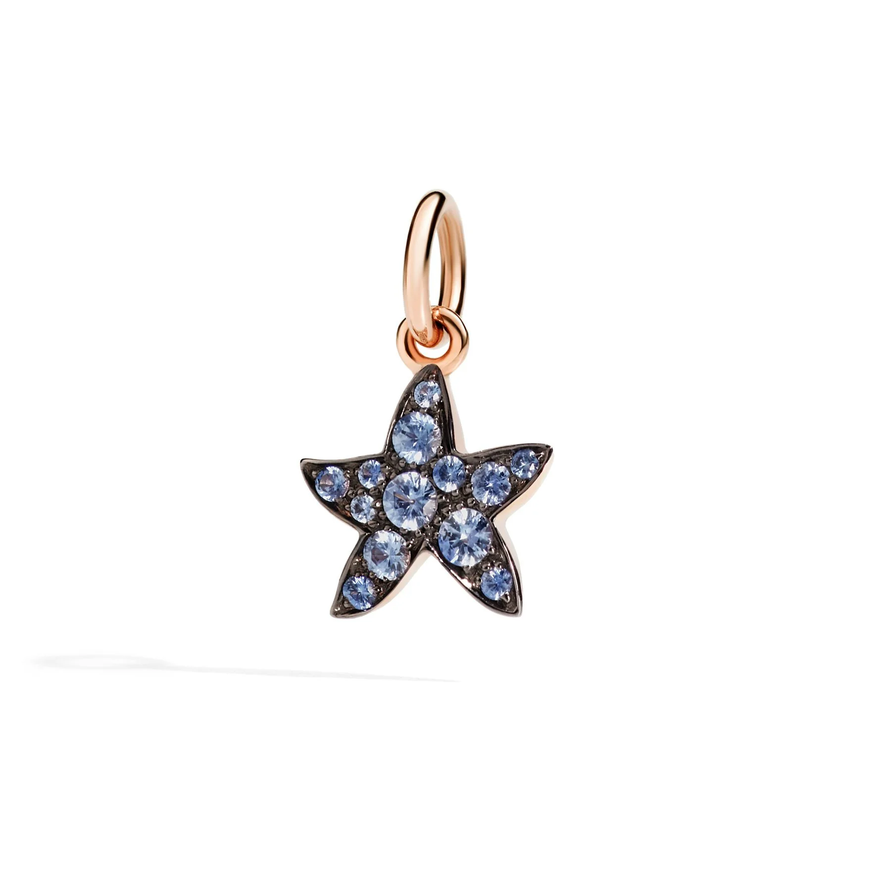 ROSE GOLD & SAPPHIRE STAR CHARM - 1