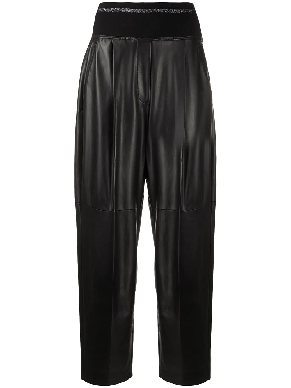 elasticated pleat trousers - 1