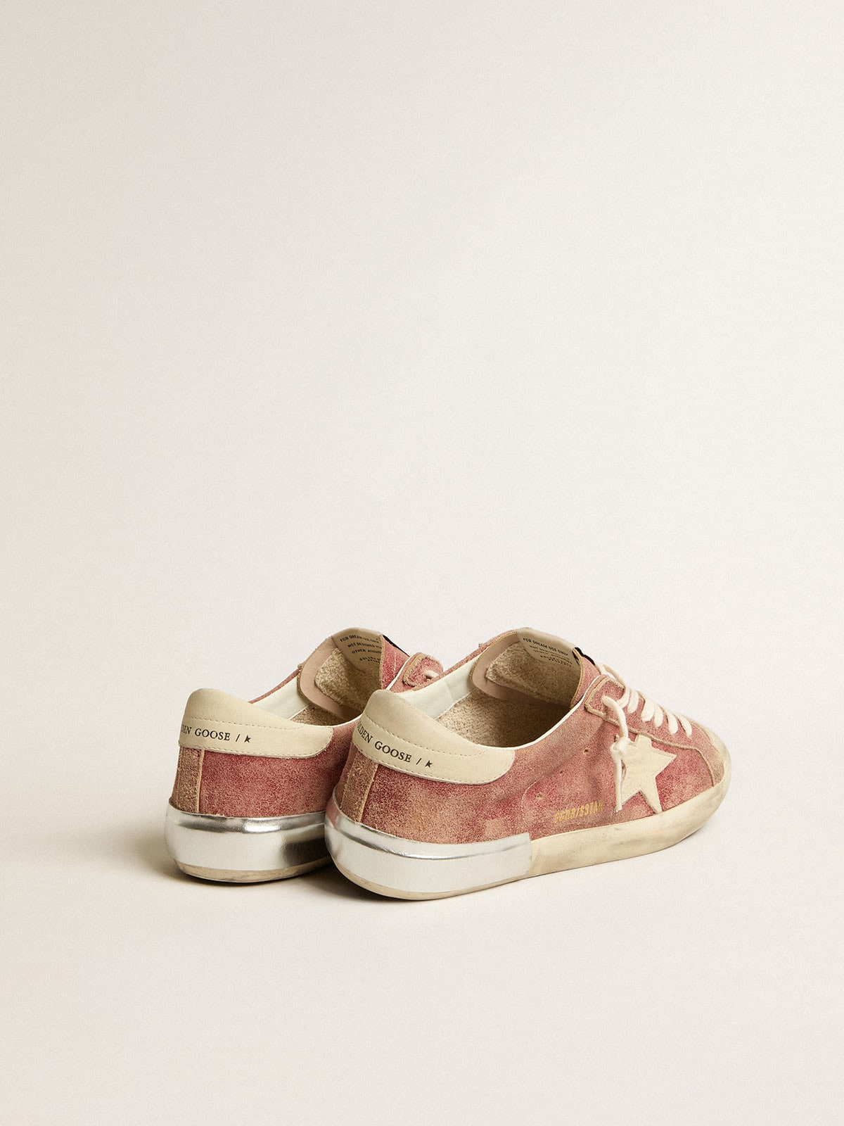 Super-Star in red leather with cream nubuck star and heel tab - 5