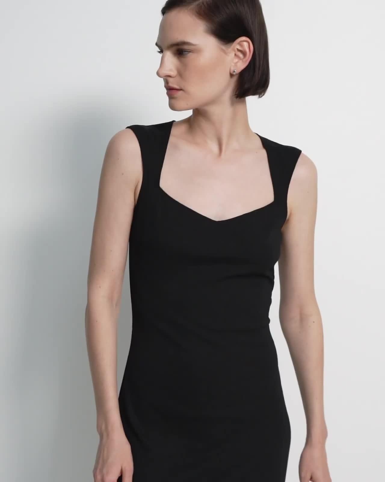 Sleeveless Sheath Dress in Crepe Jersey - 6