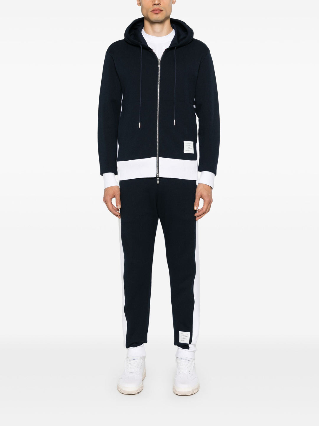 Classic 4-Bar Jersey Zip Up Hoodie - 2