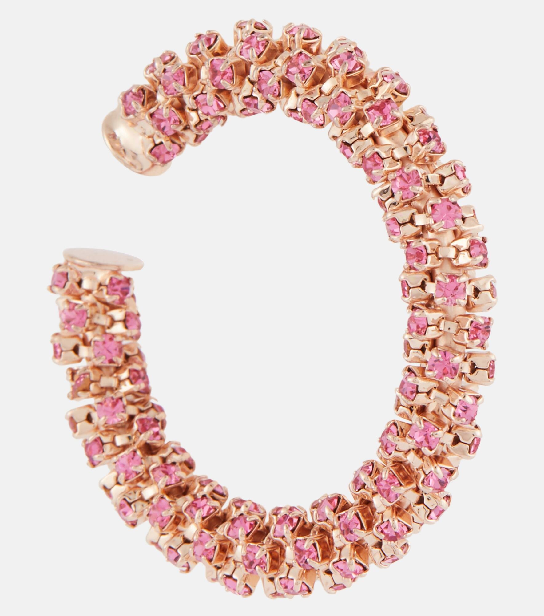 Crystal-embellished clip-on earrings - 6