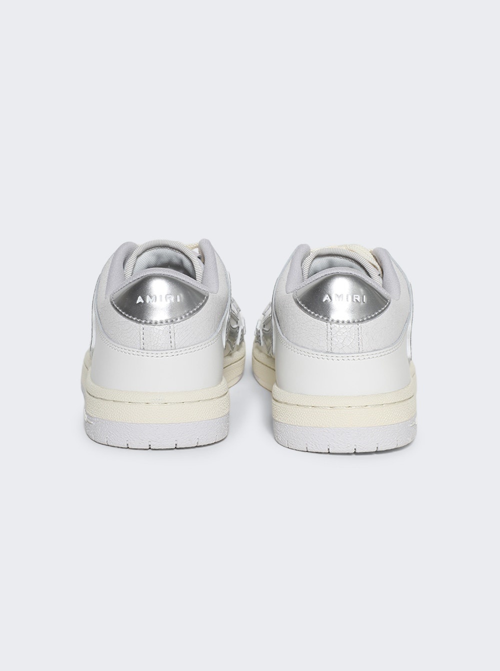 Metallic Skel Top Low Sneaker White Silver - 4