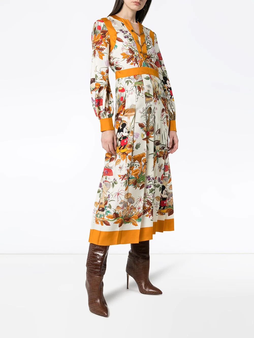 x Disney floral-print midi dress - 3