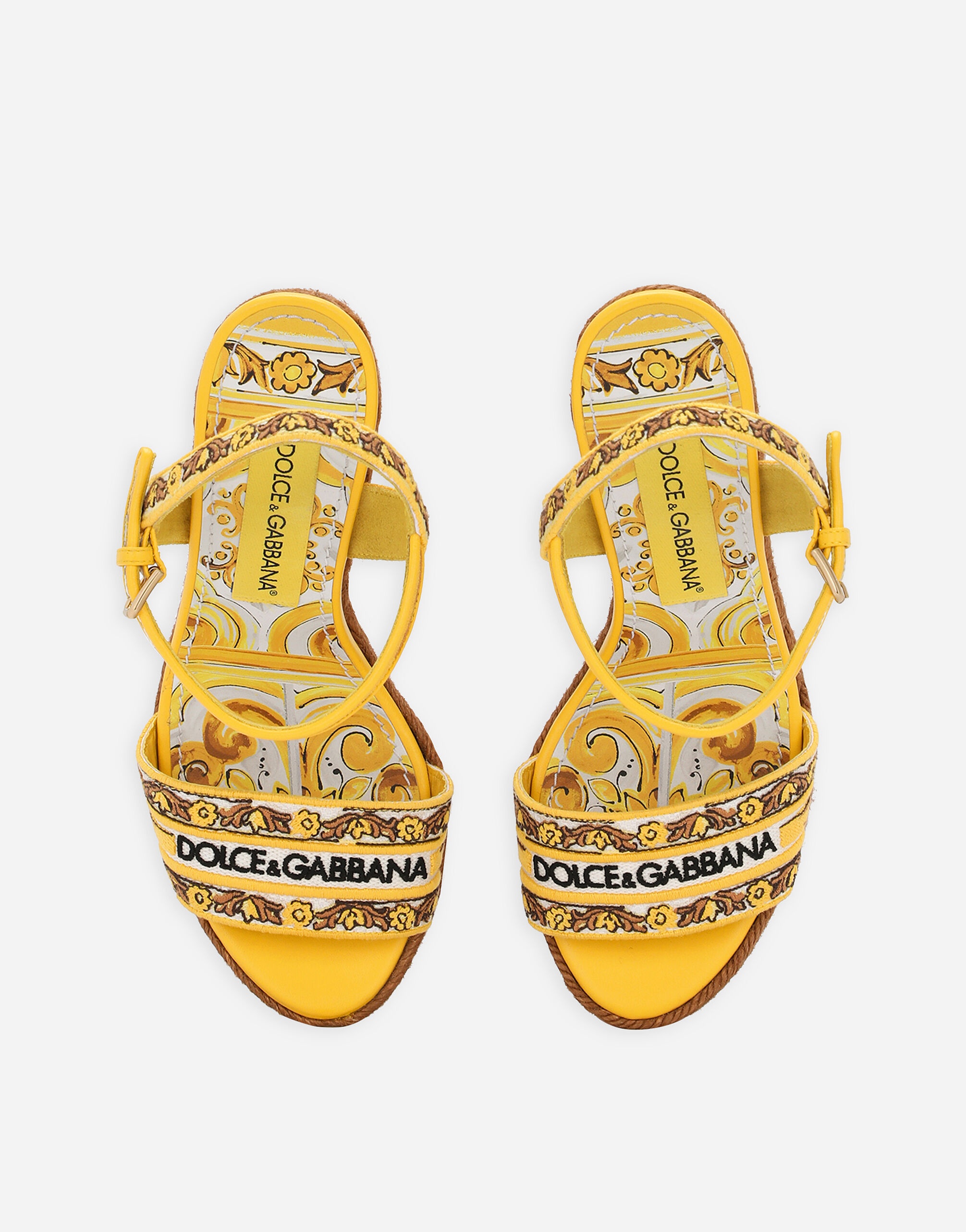 Wedge sandals with majolica embroidery - 4