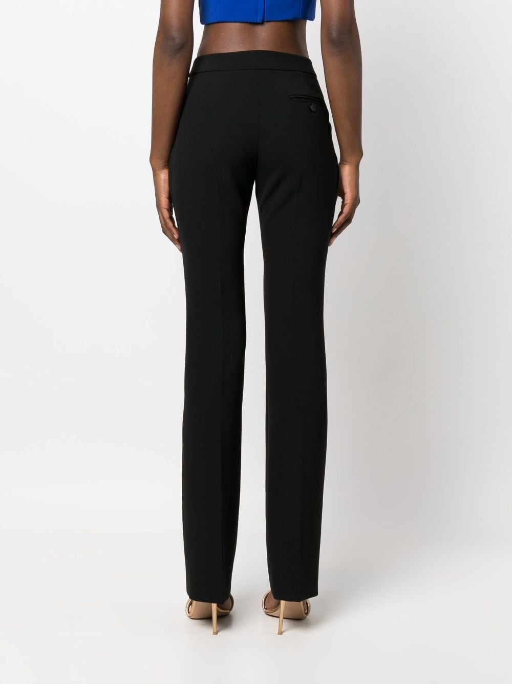 high-waisted flared trousers - 7