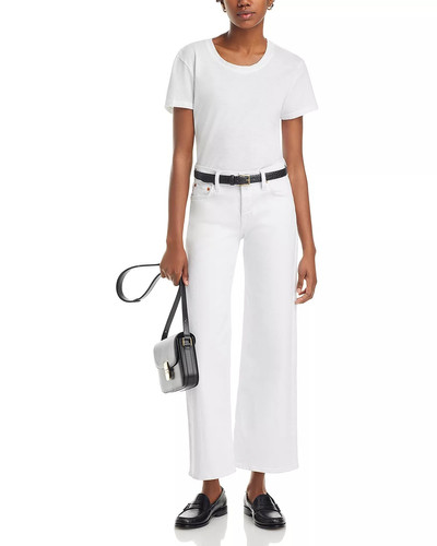 RE/DONE Mid Rise Crop Wide Leg Jeans in White outlook