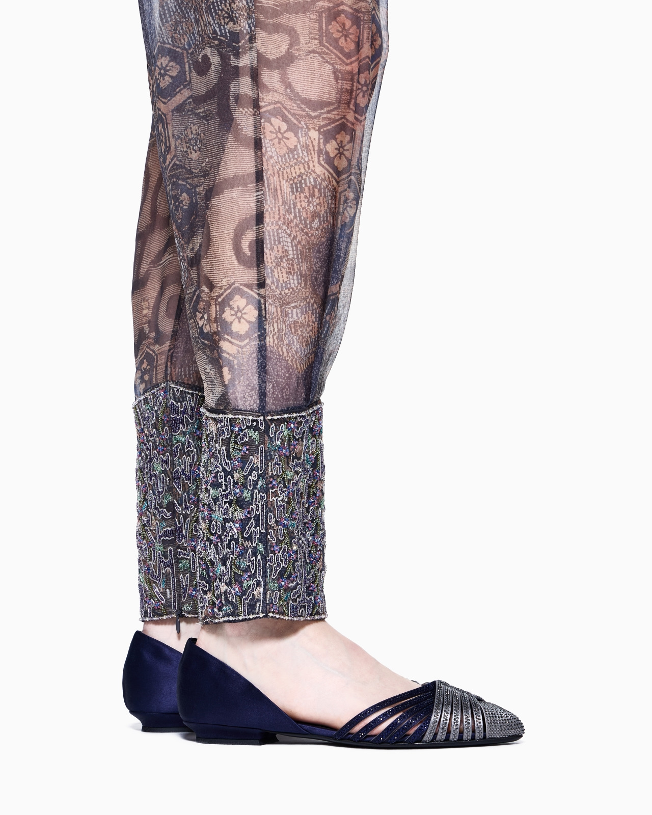 SATIN AND RHINESTONE BALLERINAS - 7