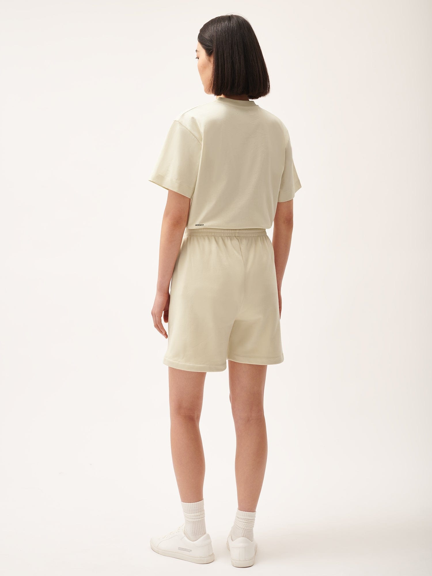 Womens 365 Midweight Mid Length Shorts - Travertine Beige - 3