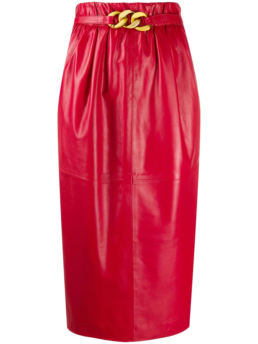 chain detail mid-length skirt - 1