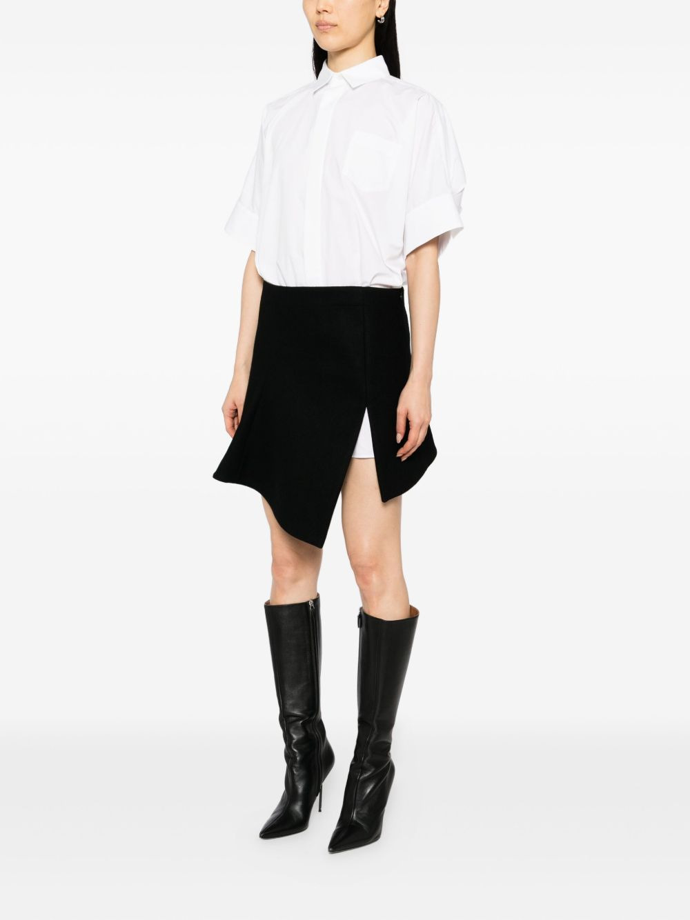 asymmetric-hem dress - 3