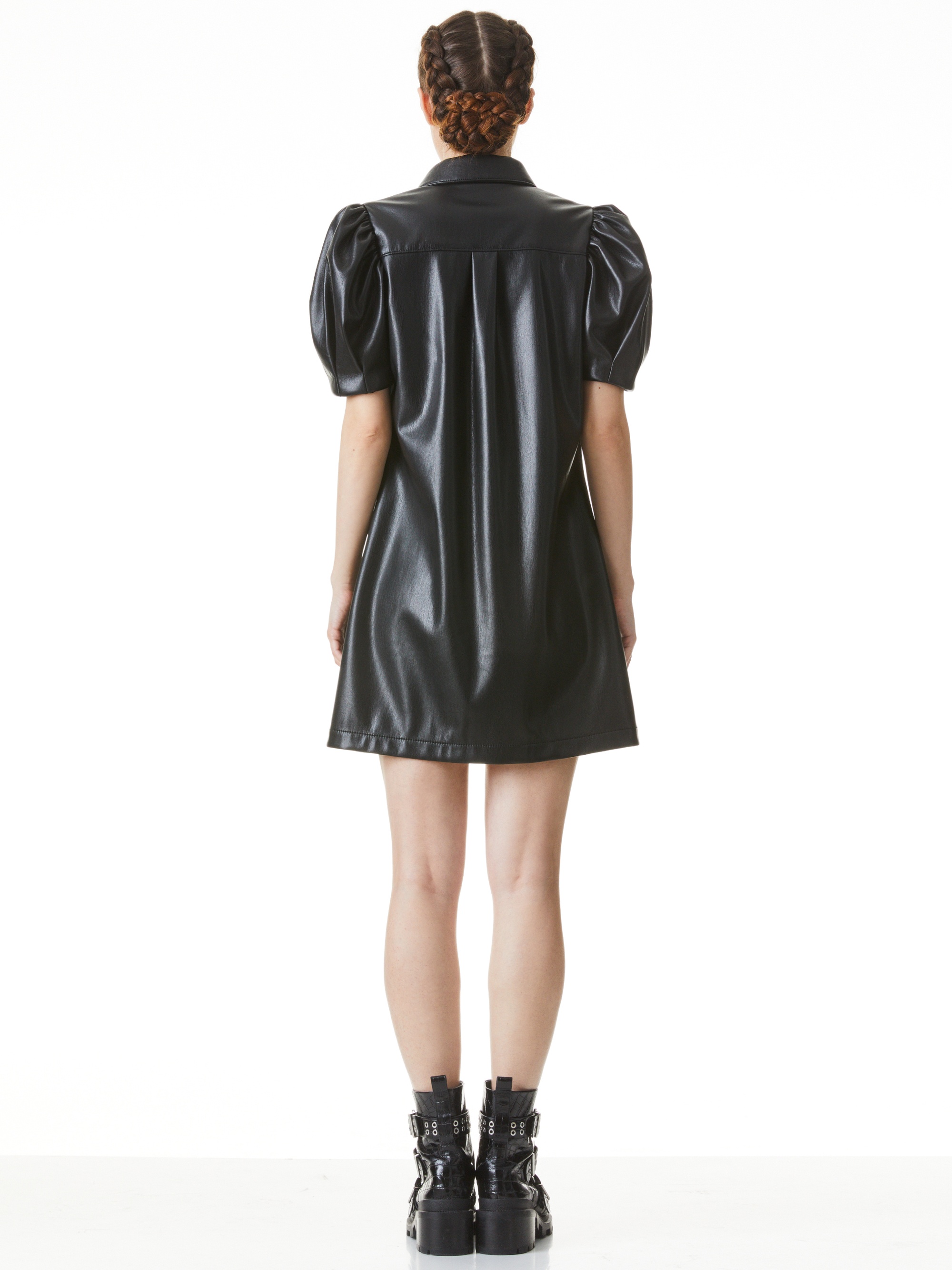 JEM VEGAN LEATHER MINI DRESS - 3