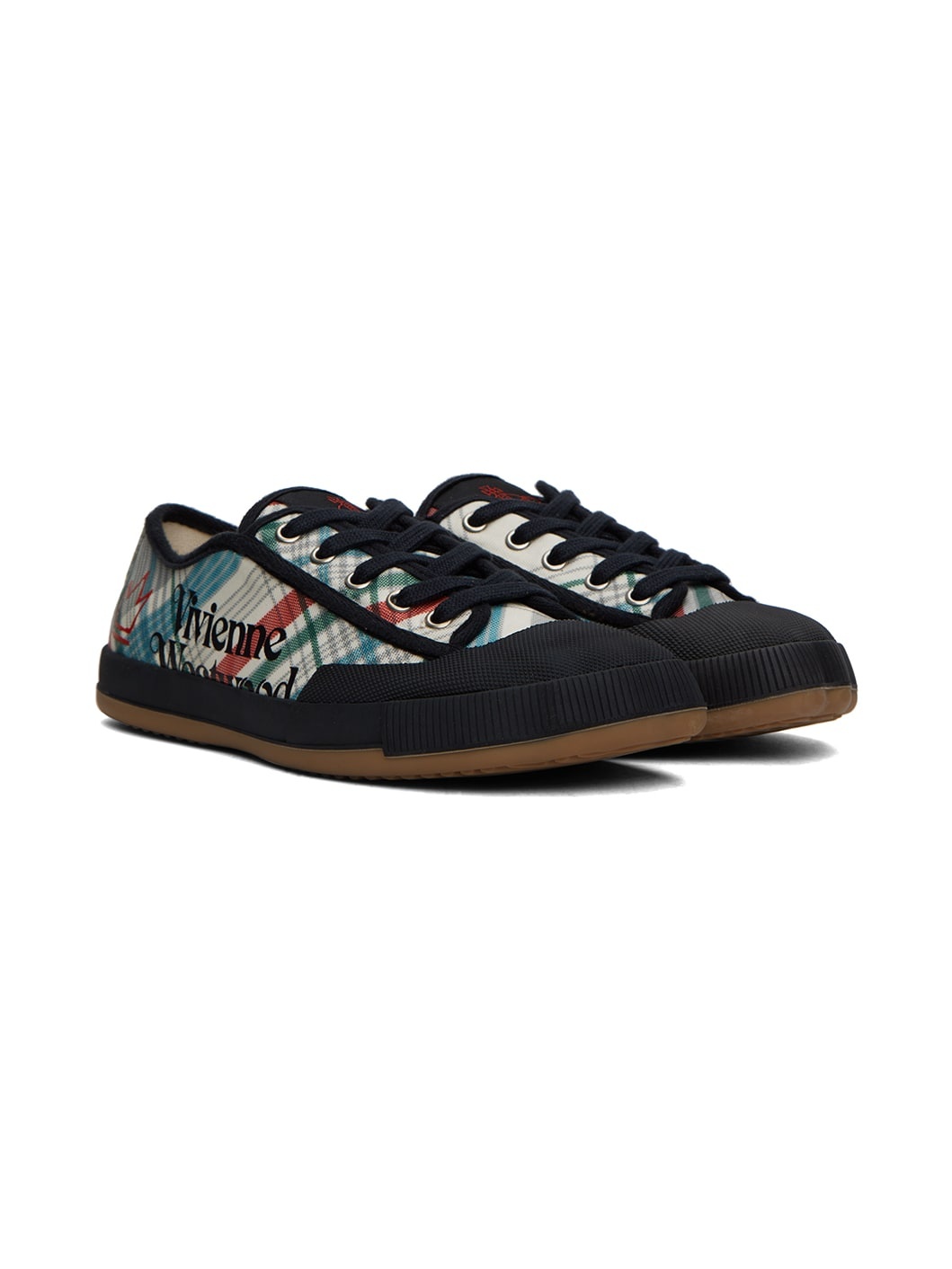 Multicolor Madras Check Sneakers - 4