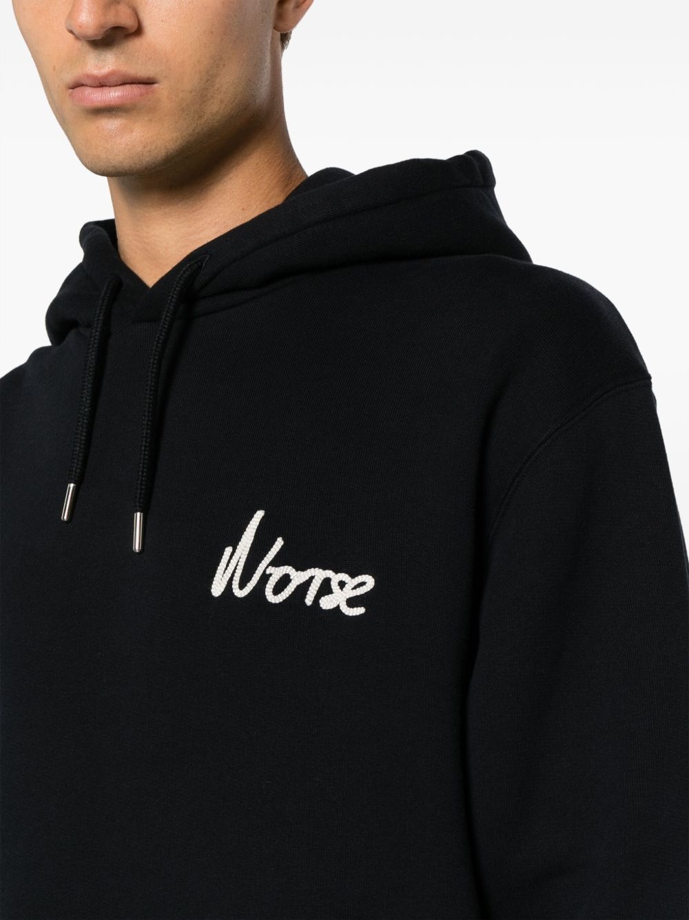 Arne logo-embroidered hoodie - 5
