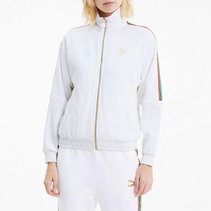 (WMNS) PUMA World Resonance Series Zipper Knit Jacket White 599061-02 - 3