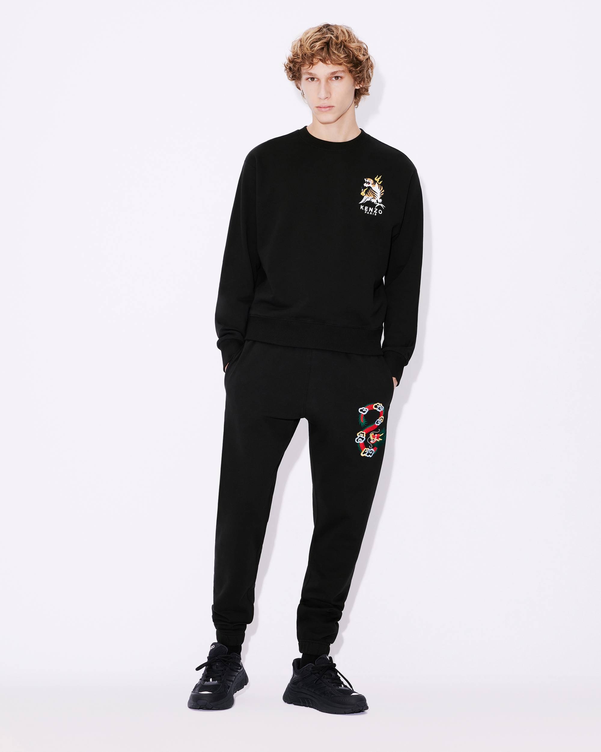 'Year of the Dragon' classic embroidered jogging trousers - 3