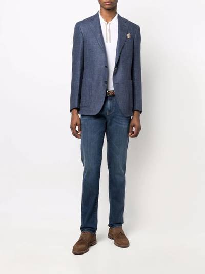 Canali high-rise slim-fit jeans outlook