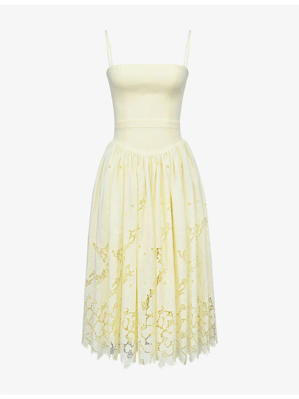 Ysabella Floral-Print Cotton Midi Dress - 1