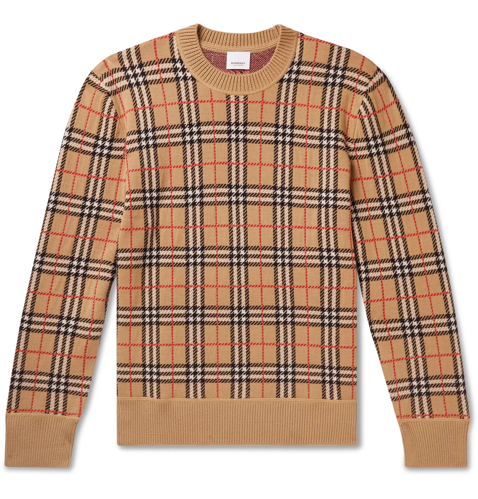 Checked Merino Wool Sweater - 1