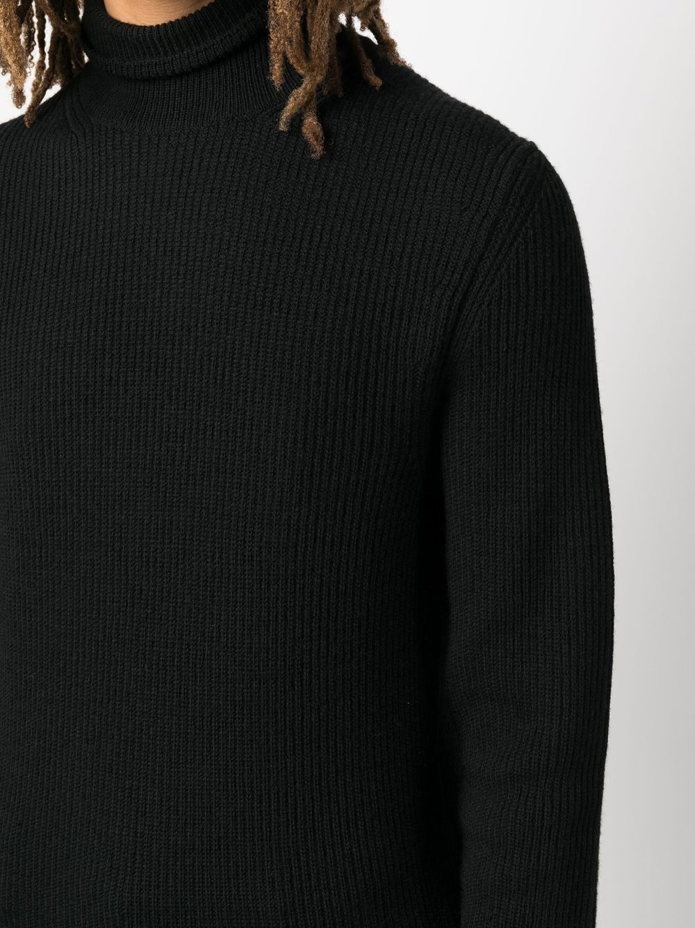 roll-neck ribbed-knit jumper - 4