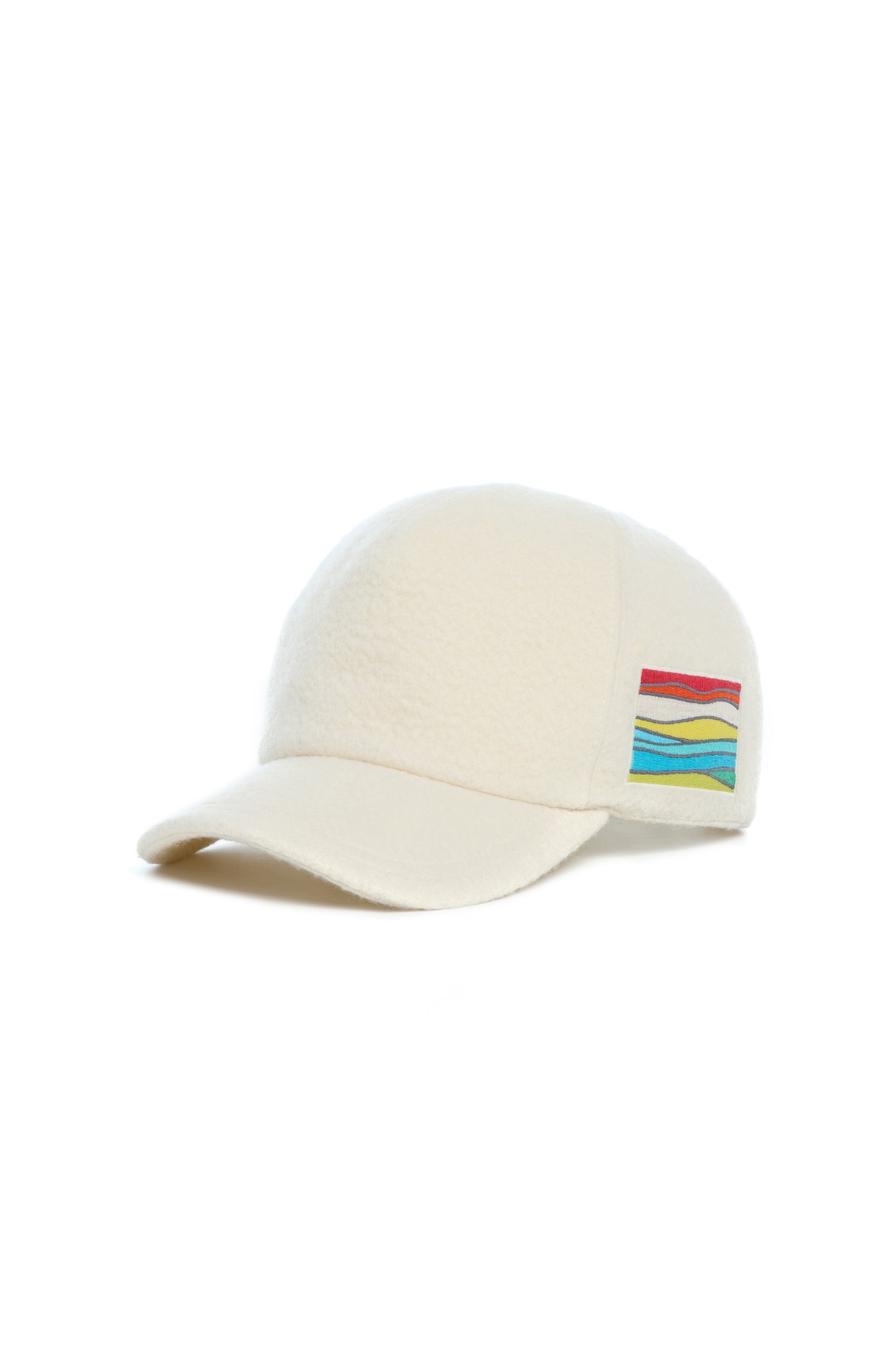 Zed Baseball Hat in Ivory Double-Face Recycled Cashmere Felt - 3