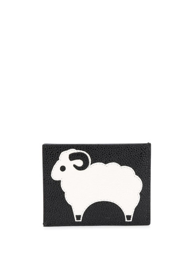 Thom Browne animal appliqué leather cardholder outlook