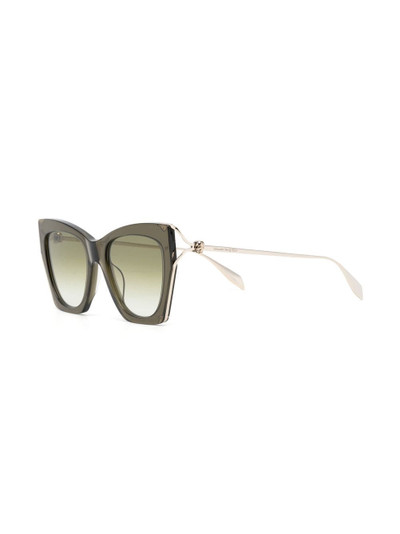 Alexander McQueen oversized-logo-arm sunglasses outlook