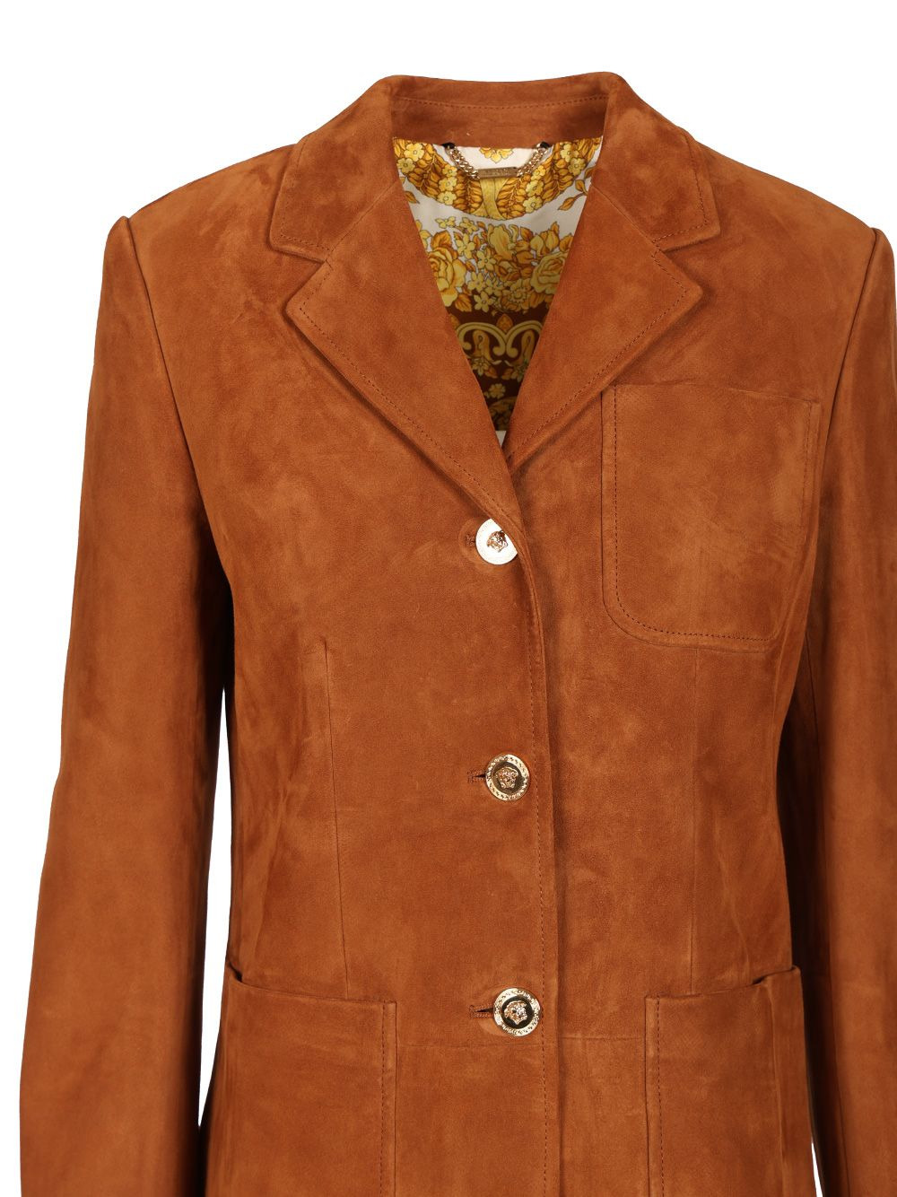 Suede Jacket Leather Jackets Brown - 4