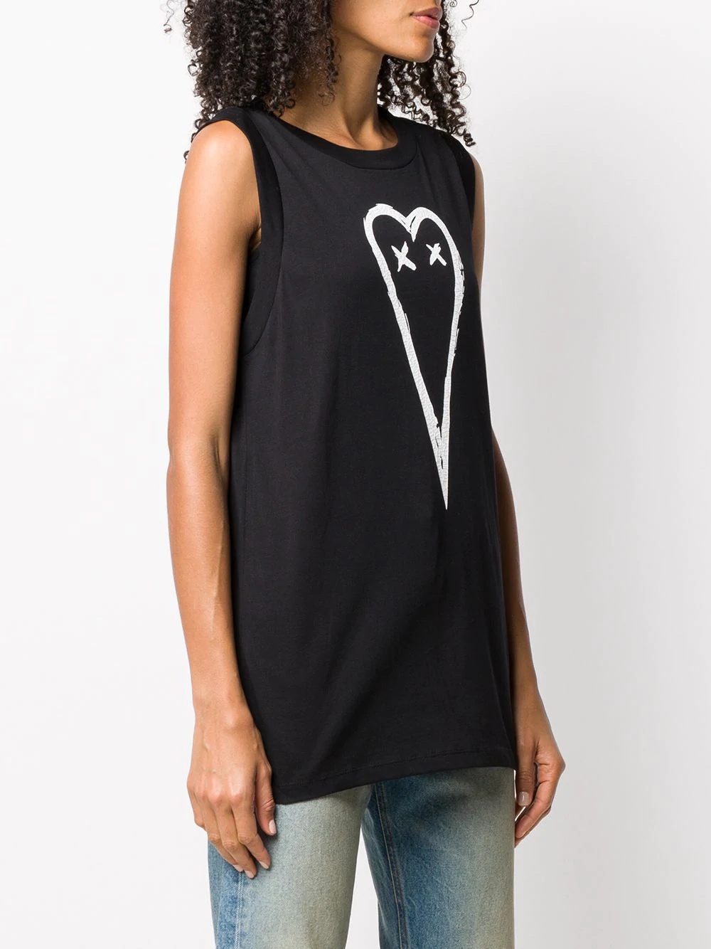 heart print tank top - 3