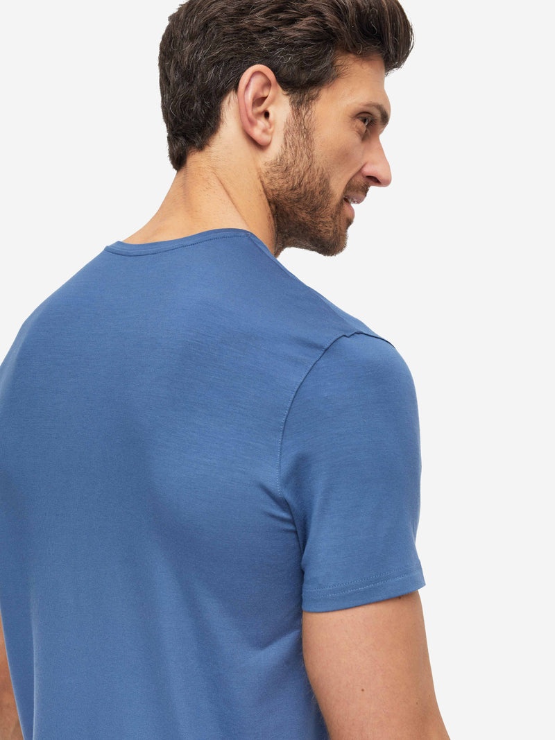 Men's T-Shirt Basel Micro Modal Stretch Storm Blue - 7